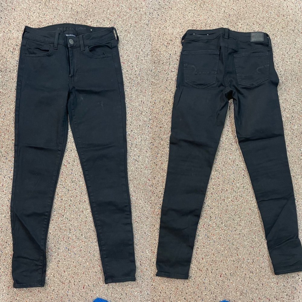 American Eagle Next Level Stretch Black Jeans Size 6